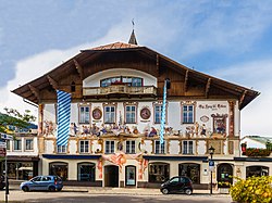 Fasáda domu v Oberammergau