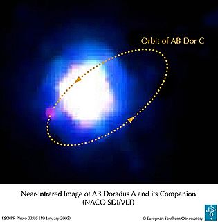 AB Doradus Star system in the constellation Dorada