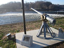 Driggs-Schroeder 6-pounder gun preserved in Easton, Pennsylvania. Easton, Pennsylvania (6616803639).jpg