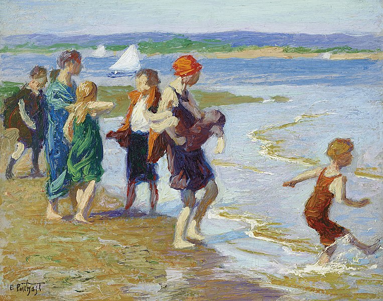 File:Edward Henry Potthast - The Bathing Beach.jpg