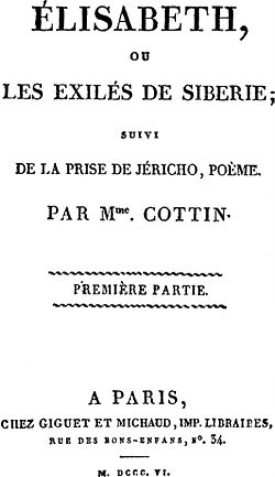 Image illustrative de l’article Élisabeth ou les Exilés de Sibérie