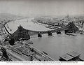 Az Erzsébet híd építése 1900-ban