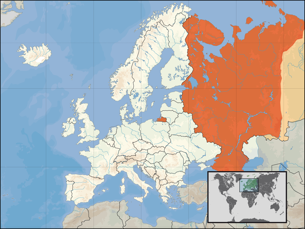 Территория европейской части России. Европейская часть России. Европейкая часть Росси. Карта - Европа.