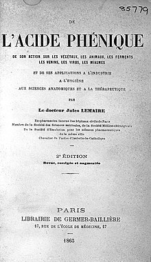 FJ Lemaire;  Ácido fenico Wellcome L0004089.jpg