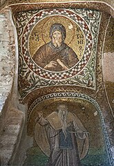 Fethiye Museum mosaic with Saint Antony, the desert Father