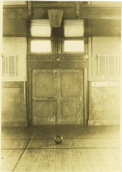 The first basketball court: Springfield College