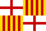 Flag of Barcelona, Spain (orthogonal)