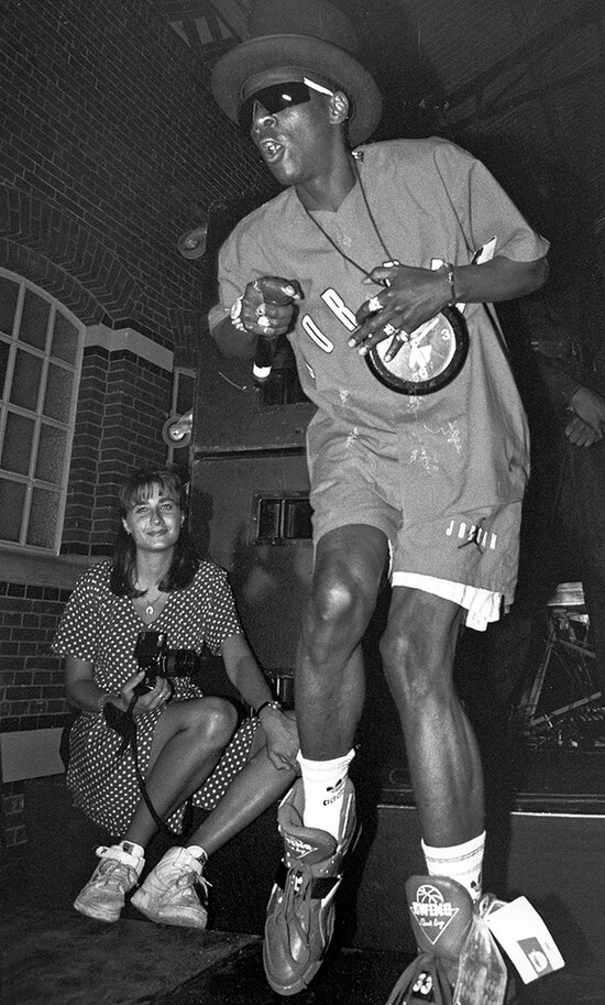 Flav performing at "The Slaughterhouse" in Malmö, Sweden 1991