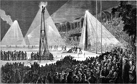 1879 Australian rules football match played under electric lights