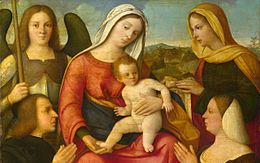 Francesco Bissolo Virgen with santos y donantes National Gallery.jpg