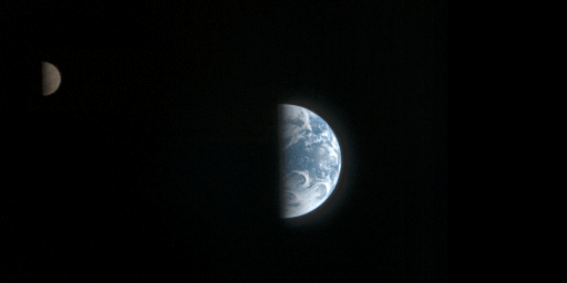 Galileo view of an Earth-Moon conjunction