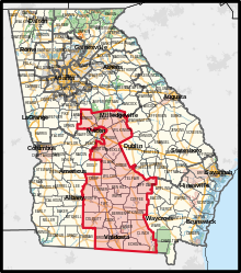 Description de l'image Georgia's 8th congressional district (since 2023).svg.