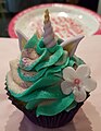Glittery Unicorn Themed Cupcake (31438358108).jpg