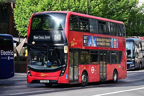 Go-Ahead London Alexander Dennis Enviro400H MMC near Tower Gateway station