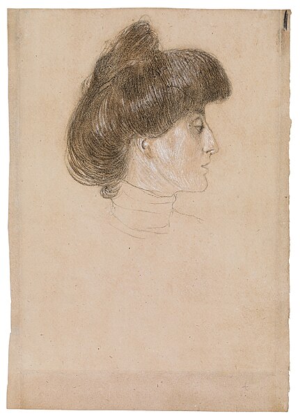 File:Gustav Klimt (1862 - 1918) Frauenkopf im Profil nach rechts, 1897-98.jpg