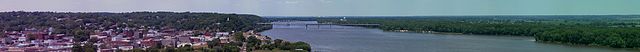 The view from Lover's Leap of Hannibal and the Mississippi River