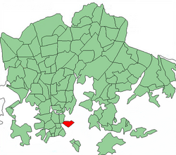 Position von Katajanokka in Helsinki