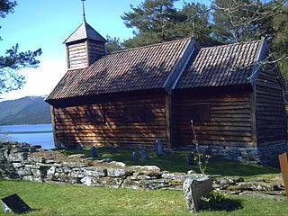 Hestad Chapel Church in Sogn og Fjordane, Norway