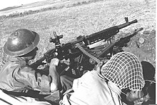 Israeli machine gun position during an assault on Sa'sa Hiram Sasa Attack.jpg