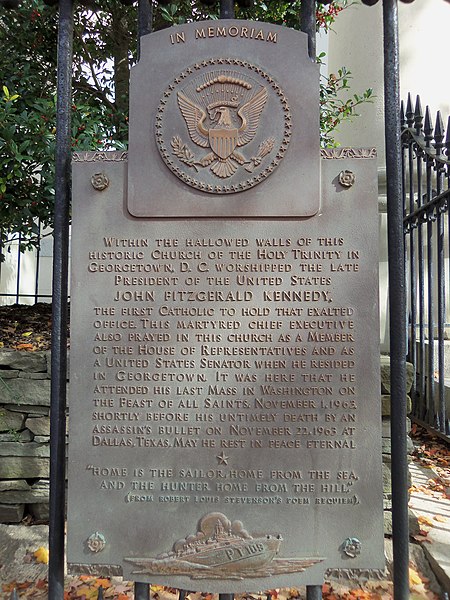 File:Holy Trinity Georgetown DC Kennedy Plaque.jpg