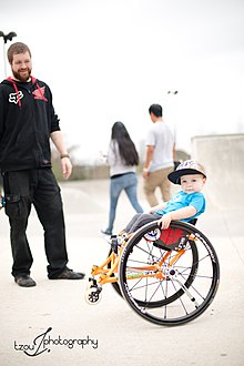 Abel Rose of Waxahachie, Texas at Houston's first amputee skateboarding and WCMX event at Lee and Joe Jamail skate park, March 8, 2013 Houston Adaptive Skateboarding and WCMX Event.jpg