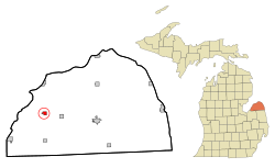 Location of Pigeon, Michigan