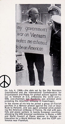 Igal memprotes perang di Vietnam, 4 juli 1966 di Copenhagen.jpeg