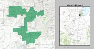 Illinois Usona Kongresa Distrikto 11 (ekde 2013).
tif