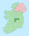 Island of Ireland placeringskort Offaly.svg