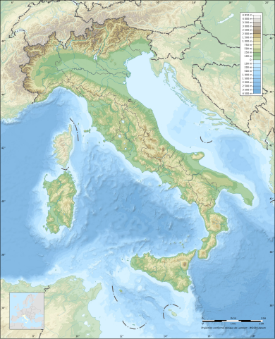 [✔] République italienne - Repubblica Italiana 390px-Italy_topographic_map-blank.svg