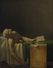 Jacques-Louis David, Marats død, 1793, Musées royaux des Beaux-Arts de Belgique