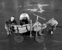 Jet Shoe test run at Langley Research Center Jet Shoe Experiment on Air Bearing Facility 2.tif