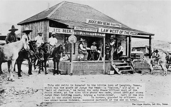 The Jersey Lilly, Judge Roy Bean's saloon in Langtry, Texas, c. 1900