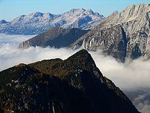 Vue sur les Alpes juliennes.