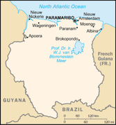 Map with Guyanese and French claims