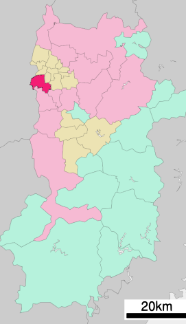 Lokasi Kashiba di Prefektur Nara