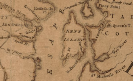 Kent Island and Queenstown 1700s Kent Island Queenstown Maryland 1775.png