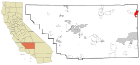 Kern County California Incorporated and Unincorporated areas Ridgecrest Highlighted.svg