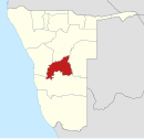 Lage in Namibia
