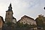 Kirche St. Maria Magdalena von 1776 im Kulmbacher Ortsteil und das emalige Schloss der Freiherren von Guttenberg aus dem Jahr 1740, es steht neben der...