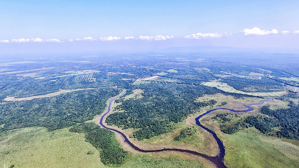 Kolkheti Nationalpark; Luftbild (Teil des UNESCO-Welterbes Kolchische Regenwälder und Feuchtgebiete). Kolkheti National Park