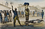 Публичная порка раба в Рио-де-Жанейро (литография Жана-Батиста Дебре)