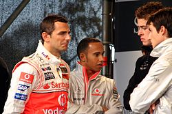 Pedro de la Rosa, Lewis Hamilton, Paul di Resta, Bruno Spengler