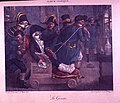 Haavoittunut Napoleonin ajan sotilas tuolissaan