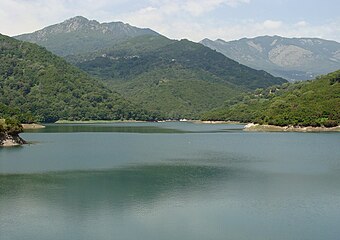 View of the lake from the dam