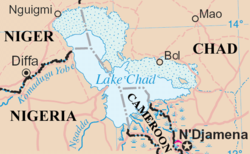 מפת אגם צ'אד