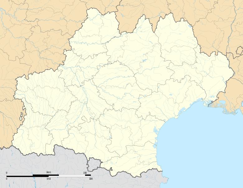 Carte de l'Occitanie (région administrative)