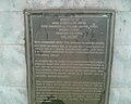 A lectern stands near F-6 aircraft mounted by PAF authorities in Jhelum Cantonment depicts his life and service details