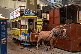 Leeds horse tram 107 at the National Tramway Museum