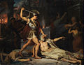 La Mort de Priam, 1861, par Jules Lefebvre.